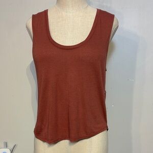 Trouve Sleeveless Brick Red Tank Top